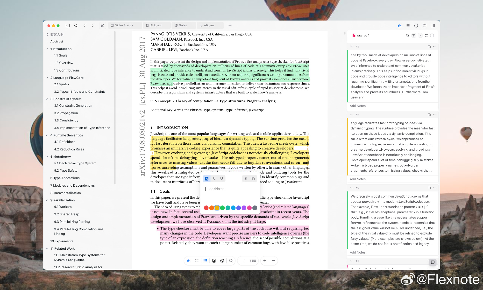 Highlight PDFs and lecture videos, then connect the highlights into a study map